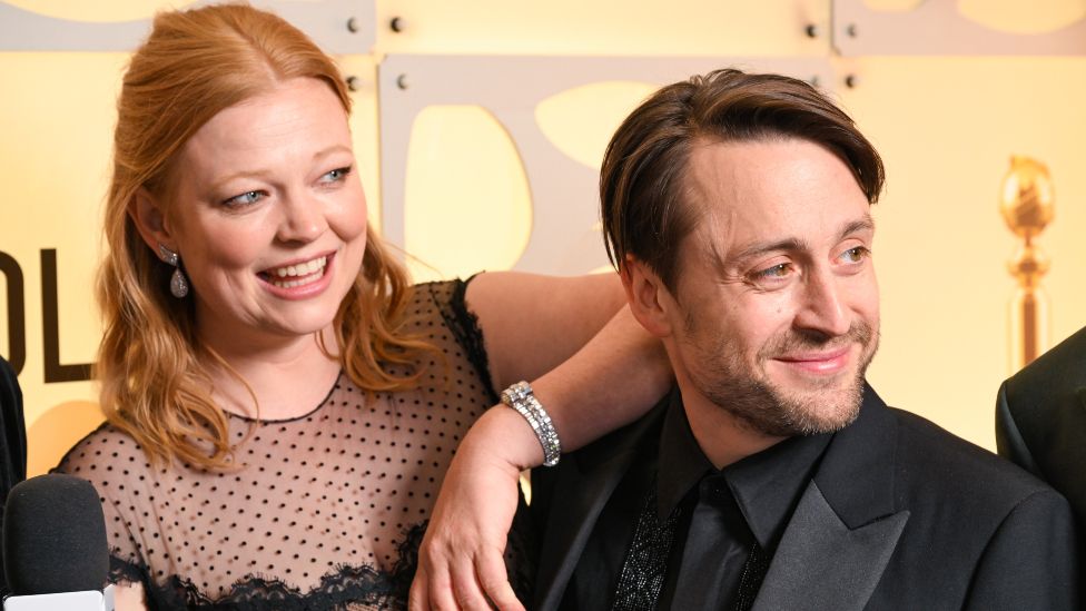 Sarah Snook and Kieran Culkin at The 81st Annual Golden Globe Awards with Moët & Chandon, Celebrating the 13th Year of Toast for a Cause at the Beverly Hilton on January 7, 2023