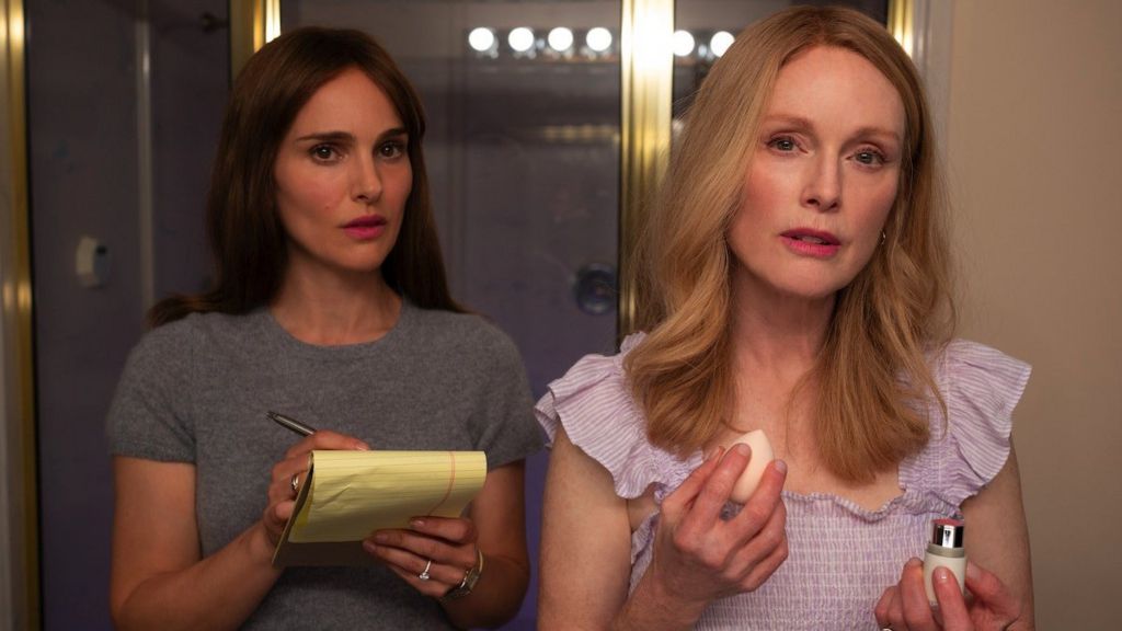 Natalie Portman and Julianne Moore in May December